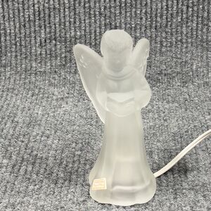 Celebrations Crystal Clear 6.5” Angel Light Lamp Frosted Glass Night Book Taiwan